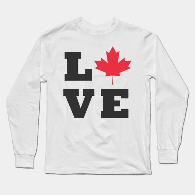 Love Canada, Canadian Love Long Sleeve T-Shirt by TinPis